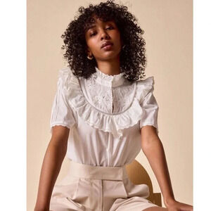 St. Roche Nan Top Ivory NWT Regencycore French Feminine Romantic Chic